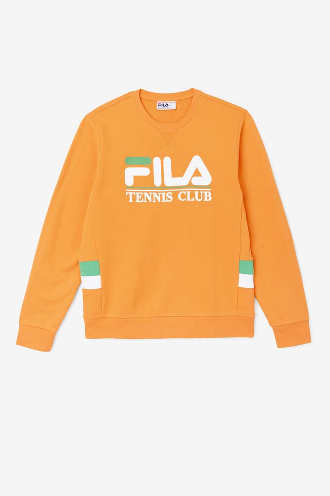 Fila Sweatshirt Mens Orange Ameh - Ireland 27046-WCLX